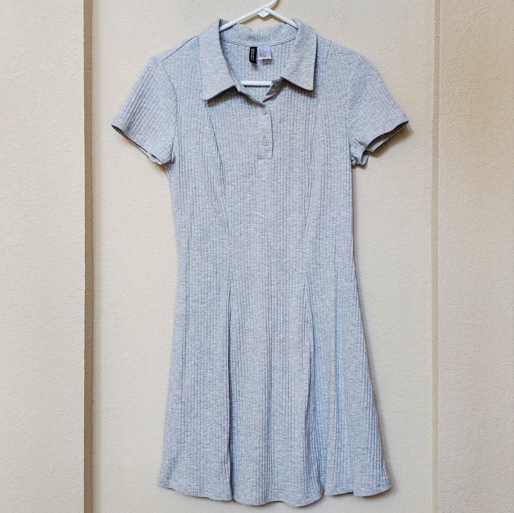 H&M Heather Gray Flowy Dress.  Size Medium